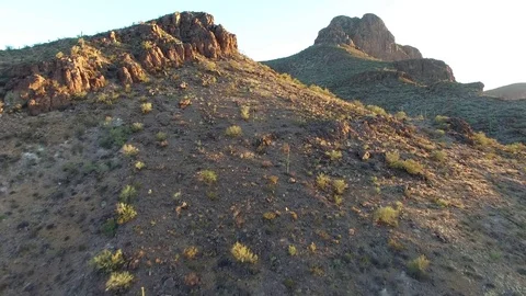 Desert Mountain Aerial Video stock 70037387