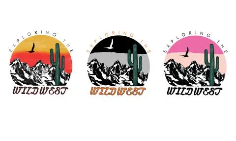 Desert mountain artwork. Illustrazione stock