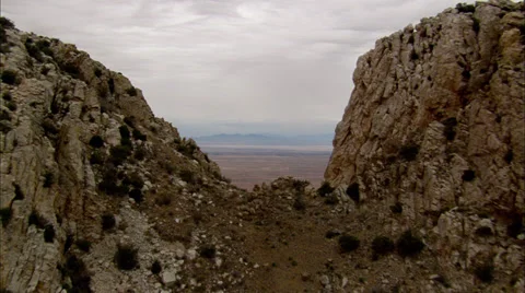 Desert Mountain Fly-By Stock Footage 37304163