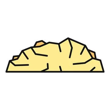 Desert mountain hill range with rock cliff Stock Illustration
