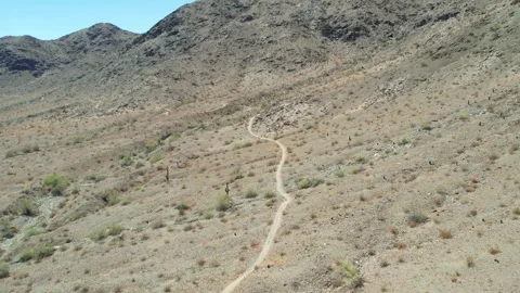 Desert Mountain Landscape | 4k 60fps Cinematic Drone Video Stock Footage 247465568