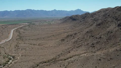 Desert Mountain Landscape | 4k 60fps Cinematic Drone Video Stock Footage 247465665