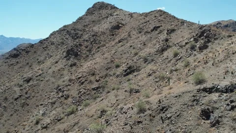 Desert Mountain Landscape | 4k 60fps Cinematic Drone Video Stock Footage 247465692
