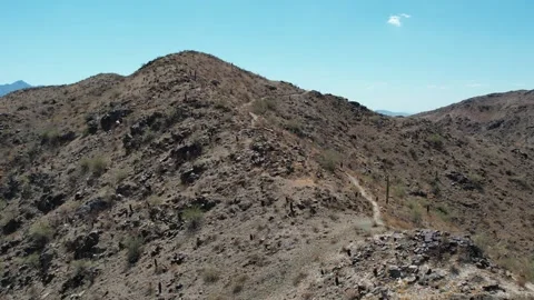 Desert Mountain Landscape | 4k 60fps Cinematic Drone Video Stock Footage 247465717