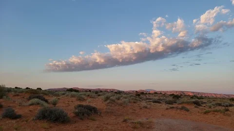 Desert mountain landscape at sunset Stock Footage 115787205