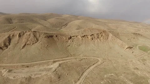 Desert Mountain with Many Roads Stock Footage 70995056