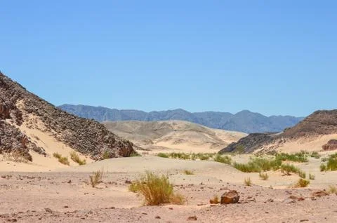Desert mountain multicolor Stock Photos