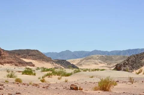 Desert mountain multicolor Stock Photos