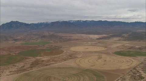 Desert Mountain Range Crops Stock Footage 37304028