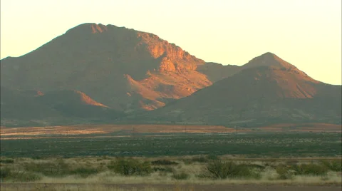 Desert Mountain Range Long Shot Vídeo Stock 33652754