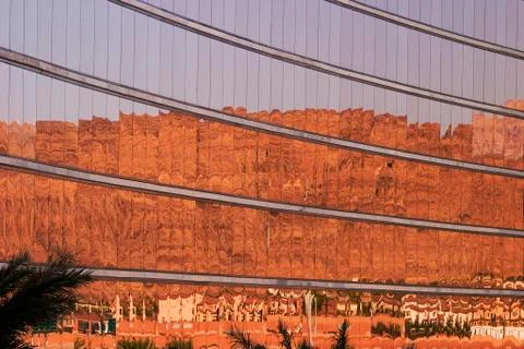 Desert mountain reflections Foto stock