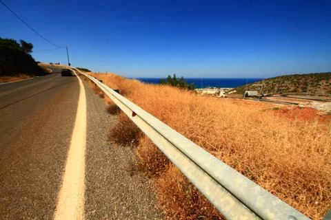 Desert mountain road Stock Photos
