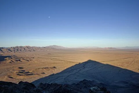 Desert Mountain Shadow Stock Photos