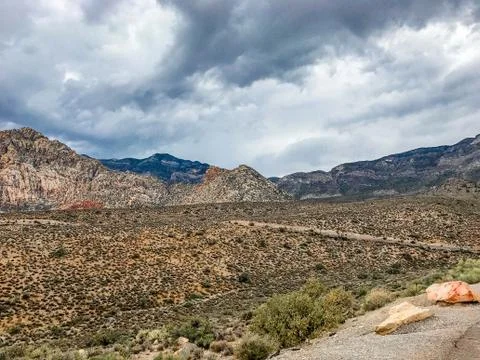 Desert mountain sky Stock Photos
