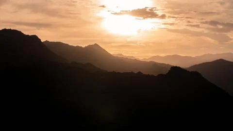 Desert Mountain Sunset Stock-Fotos