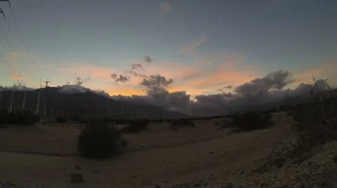 Desert Mountain Sunset Timelapse Stock Footage 12702872