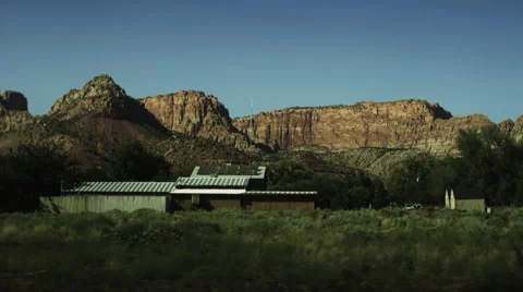 Desert Mountains and Field Stock Footage 62896729