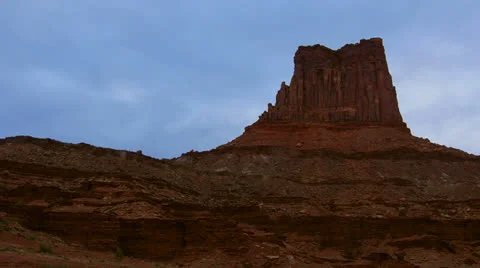 Desert Mountains, Cliffs and Sand evening sky Video stock 25205229