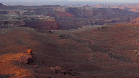 Desert Mountains, Cliffs and Sand Early Morning Video stock 25206295