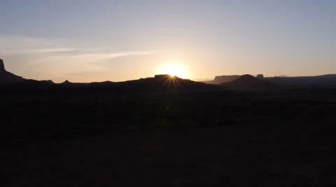 Desert Mountains, Cliffs and Sand Early Morning Time lapse Video stock 25208725
