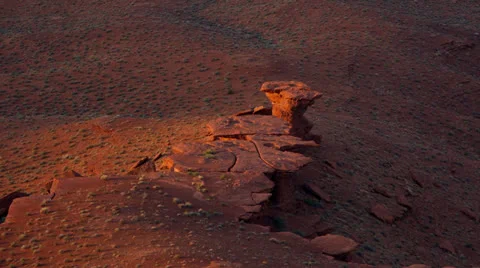 Desert Mountains, Cliffs and Sand early morning Stock Footage 25208762