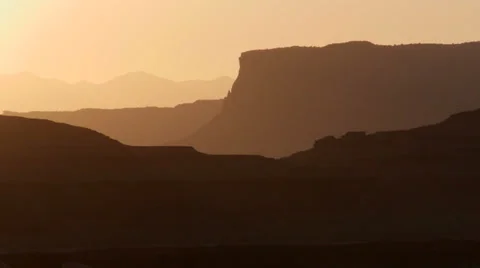 Desert Mountains, Cliffs and Sand early morning Video stock 25209984