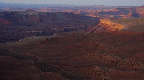 Desert Mountains, Cliffs and Sand Early Morning Video stock 25216203