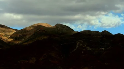 Desert Mountains & Clouds Stock Footage
