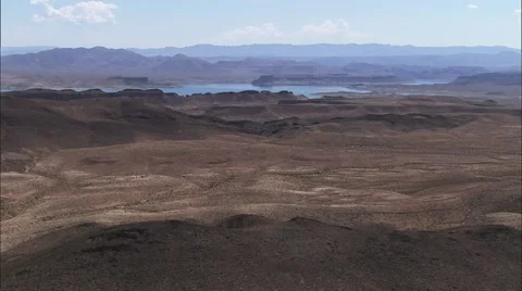 Desert Mountains Lake Stock Footage 40666428
