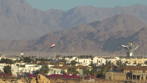 Desert mountains panorama. Egypt Stock Footage 89922345