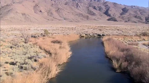 Desert Mountains River Stock Footage 40688688
