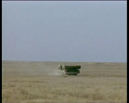 The desert is moving missile C-300 Video stock 4886232
