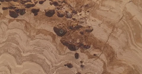 Desert near the dead sea 4k drone footage Stock Footage