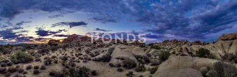 Desert at Night or Golden Hour Stock Photos