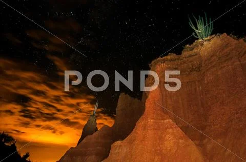 Desert at Night Stock Photos