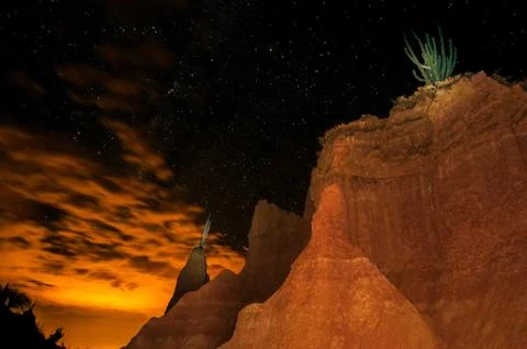 Desert at Night Stock Photos