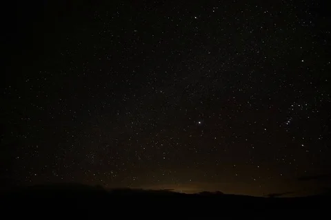 Desert Night Sky Star Timelapse Stock Footage