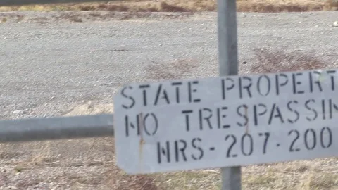 Desert - No Trespassing Stock Footage 114667377