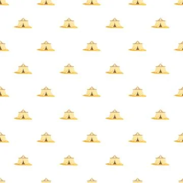 Desert nomad tent repeating pattern for adventure theme Stock Illustration