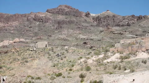 Desert-oatman mining town 4488 Stock Footage 1091470