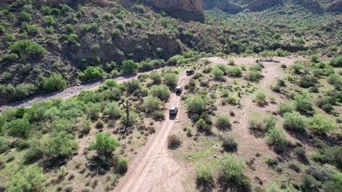 Desert Offroading Trail | 4k 60fps Cinematic Drone Video Stock Footage 247465969
