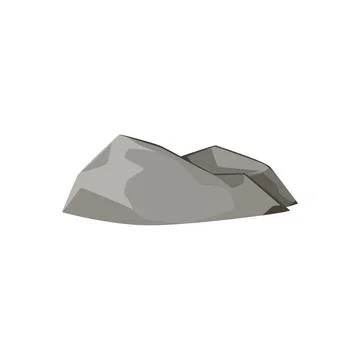Desert or mountain rocks or cobblestone flat vector illustration isolated. Stock Illustration