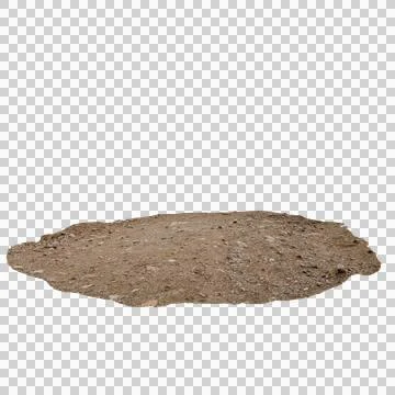 Desert patch of dirt isolated on transparent  for compositing background texture 스톡 사진