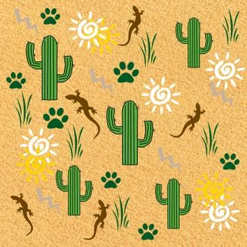 Desert Pattern Stock Illustration