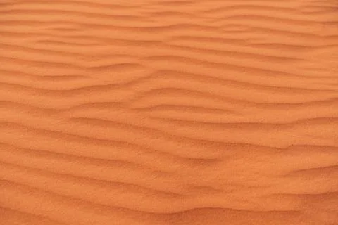 Desert patterns of wind-sculpted sand dunes in Wadi Ram located in the Saha.. Stock Photos