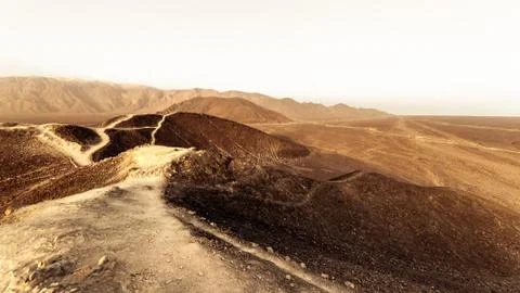 Desert peruvian road Stock Photos