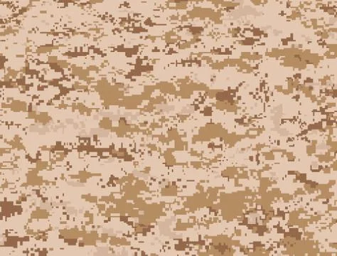 Desert pixels camouflage Stock Illustration