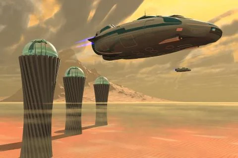 Desert planet Stock Illustration