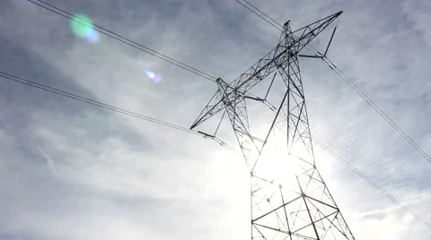 Desert Power Lines (time lapse) 動画素材 47407709