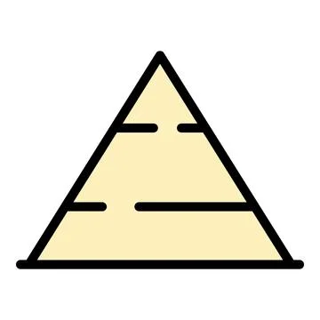 Desert pyramid icon vector flat 스톡 일러스트